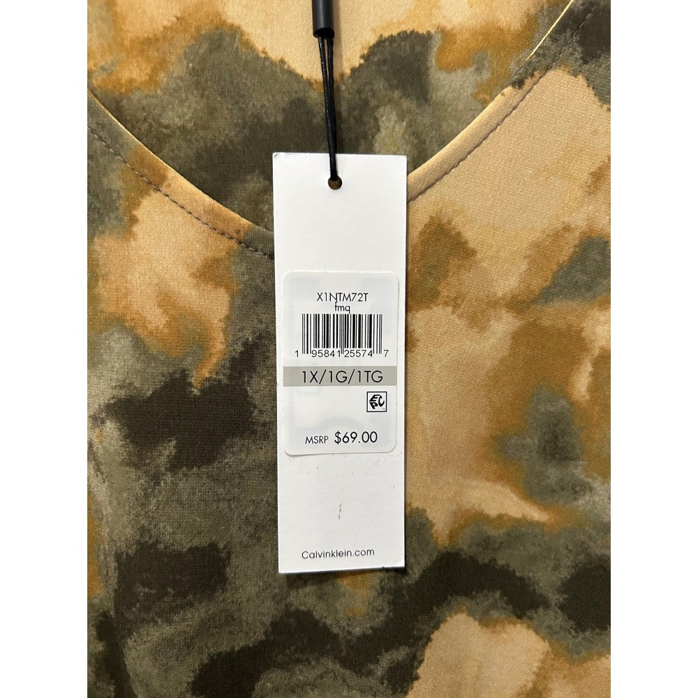 Calvin Klein Camouflage Long Sleeve Top NWT - Picture 5 of 6